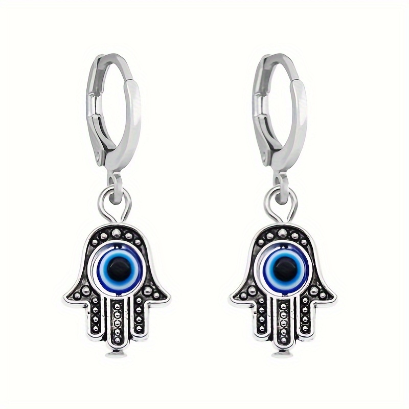 Women's Vintage Evil Eye Pendant Earrings